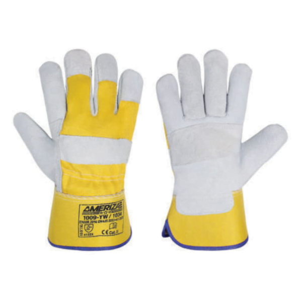 Supplier of Ameriza 1009-YW/1034 Patch Palm Leather Rigger Gloves in UAE