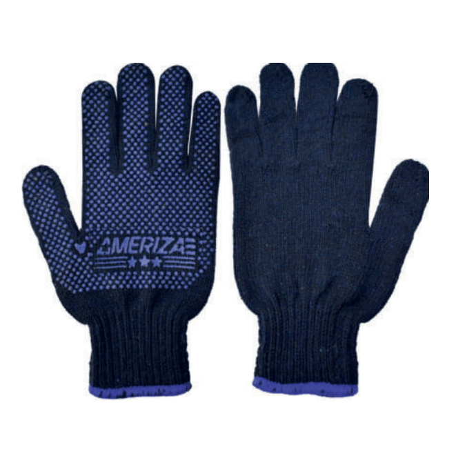 Supplier of Ameriza Blue KNSDA Single Side Dotted Gloves in UAE