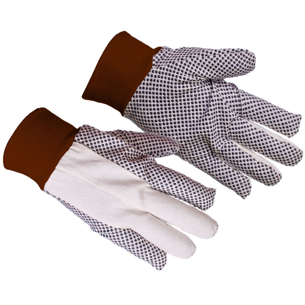 Double Layer Dotted Gloves with Brown Cuff | Lulu Hardware