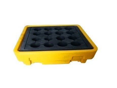 Single Drum Spill Pallet DP001 hdpe single drum spill containment highly visible plastic spill containment deck