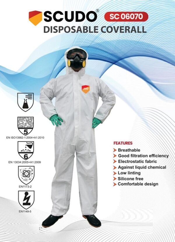 SCUDO SMS CHEMICAL DISPOSABLE COVERALL SC06070