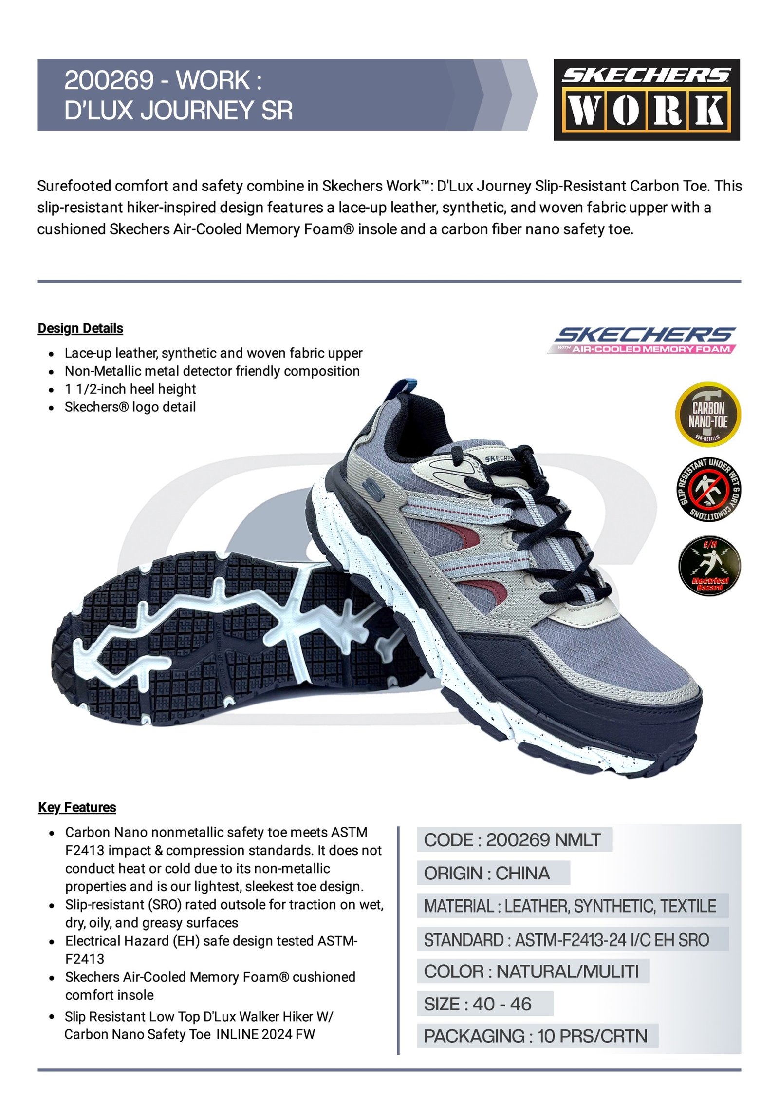 SKECHERS SAFETY SHOES LOW ANKLE 200269 NMLT SKECHERS SAFETY SHOES LOW ANKLE 200269 NMLT